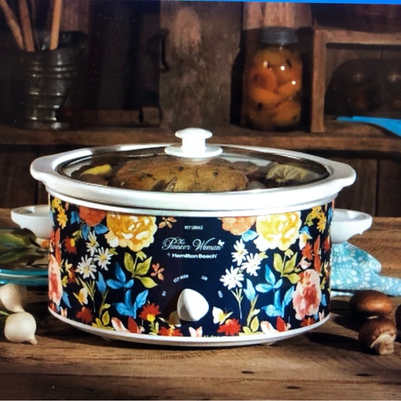 RARE NIB The Pioneer Woman Fiona Floral 5 qt. Slow Cooker Crock Pot - Picture 3 of 4